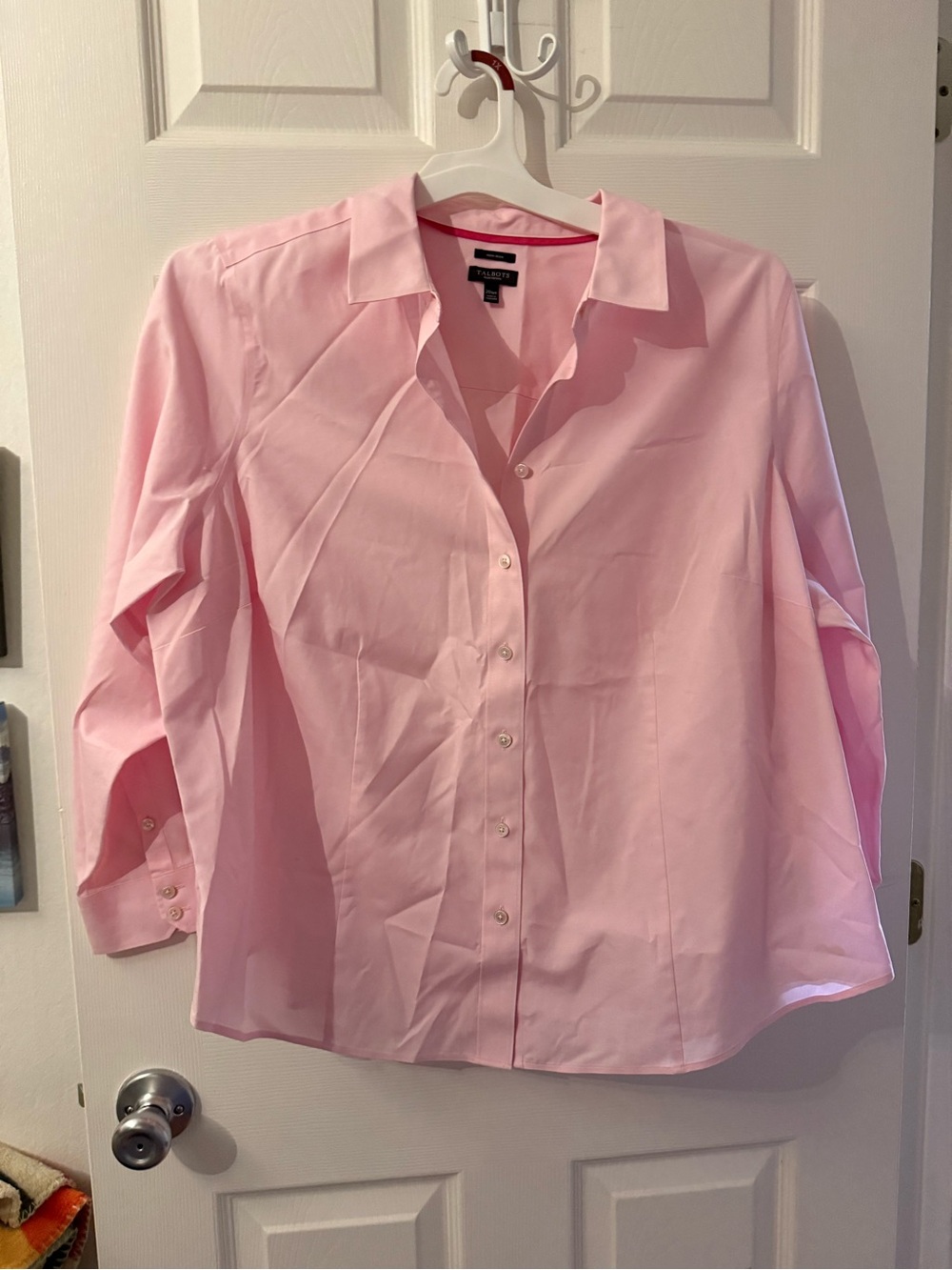 Talbots non iron Light Pink Button-Front Women's Shirt